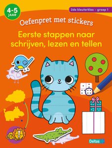 Oefenpret met stickers schrijven lezen en tellen 4-5 jaar